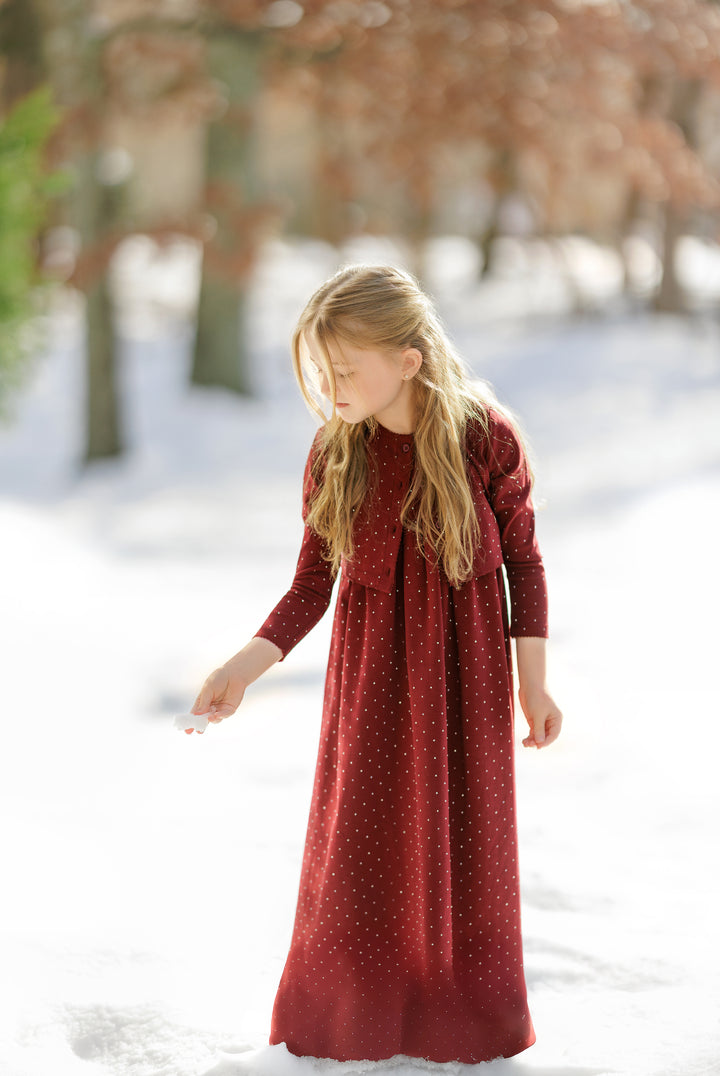 SW26250J Multi-Rhinestone Jumper w/ Cardigan - Brick