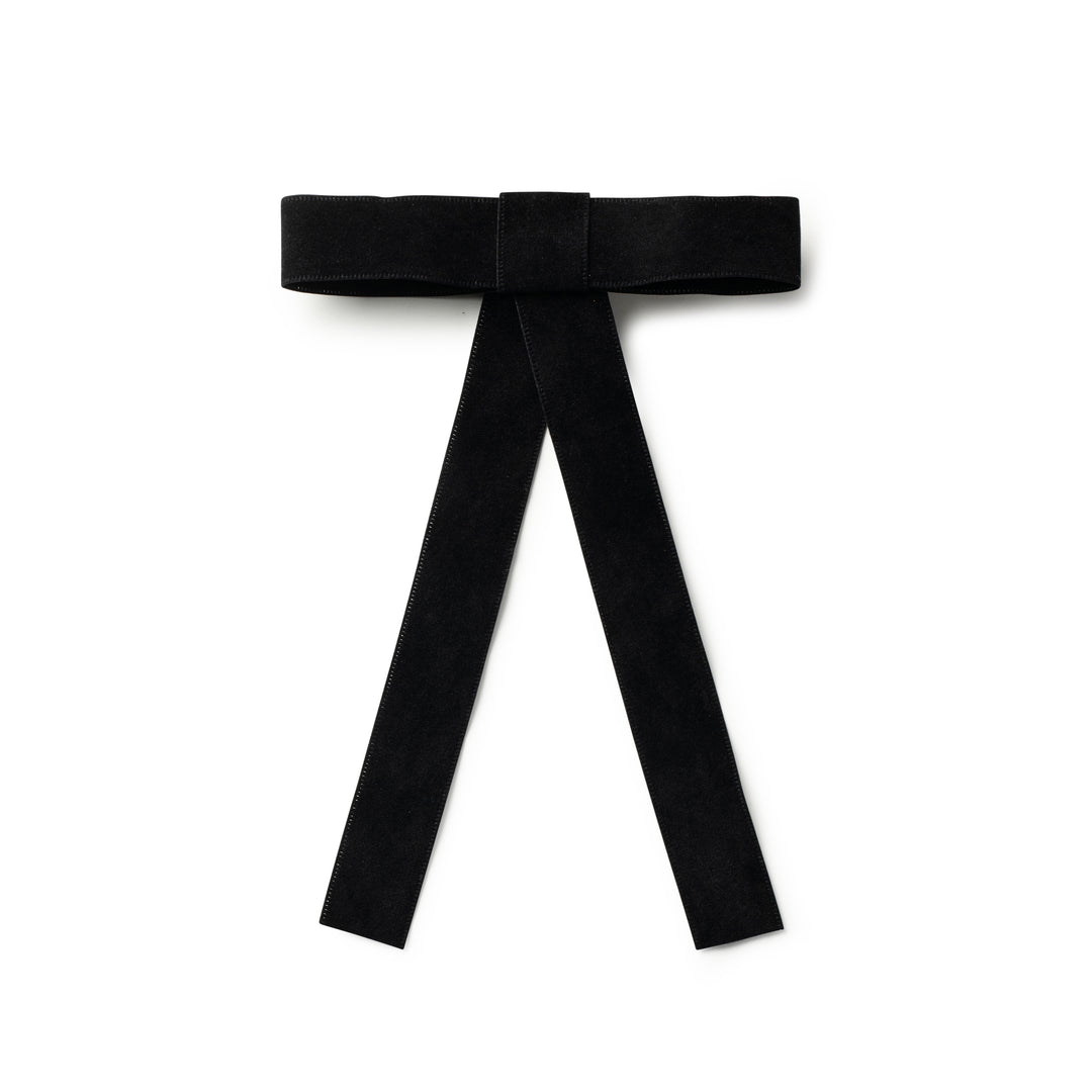 Scarlett Suede Long Tail Clip Black