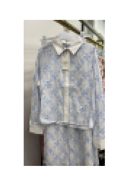 WWS51630T-Blue And White Embroidered Floral Blouse