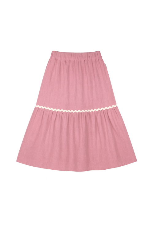 ALTHEA LINEN SKIRT CUSTOM - LINEN (PINK)