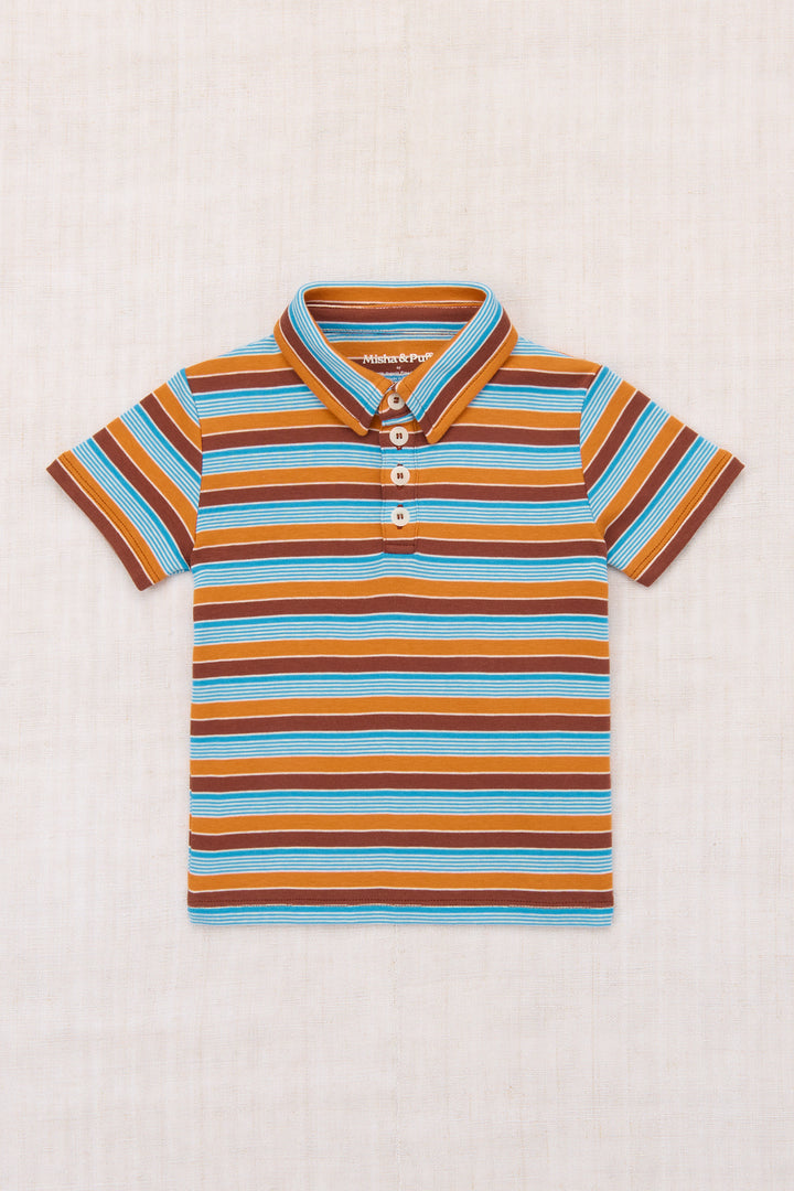 SHORT SLEEVE POLO-BRIGHT SKY AVENUE STRIPE