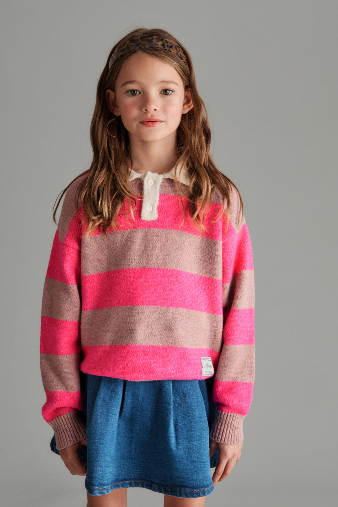 POLO ANDREA - KNITWEAR (MAUVE / PINK)