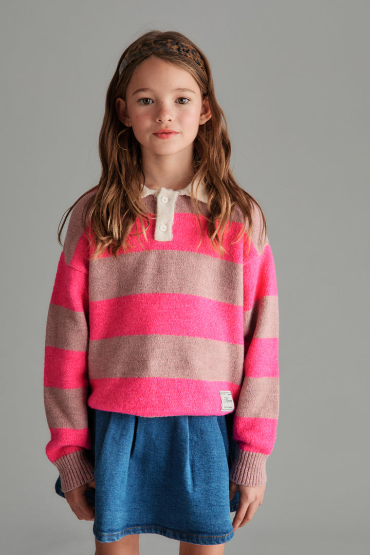 POLO ANDREA - KNITWEAR (MAUVE / PINK)