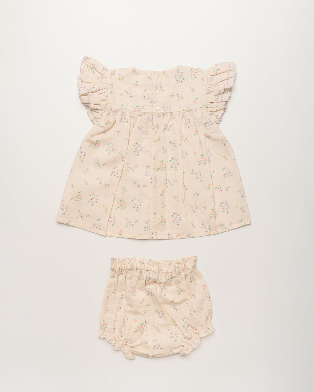 SIENNA BABY DRESS-PAINTED BOUQUET