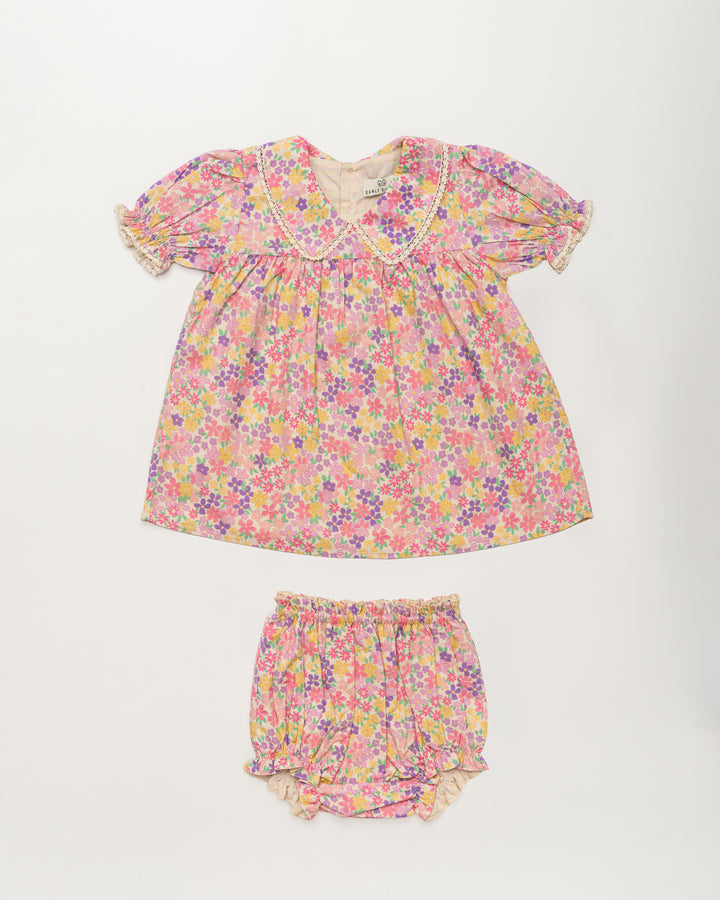 SOFIA BABY DRESS -EMMA FLORAL PURPLE