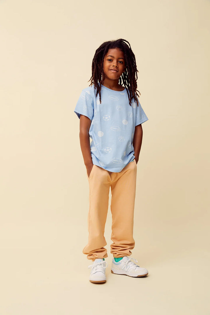 S26-2145 T-SHIRT BALLS PRINT  - FOREVER BLUE