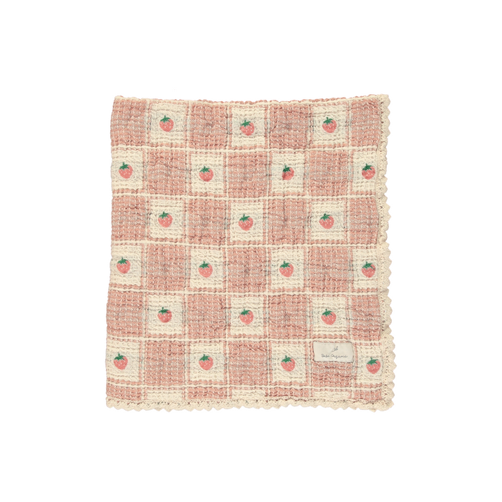 Strawberry Waffle Blanket - Summer Strawberry
