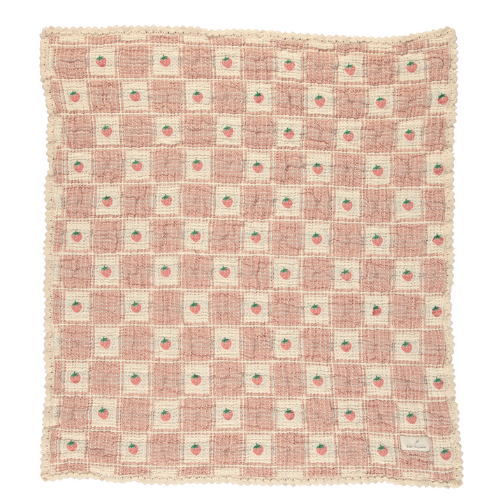 Strawberry Waffle Blanket - Summer Strawberry