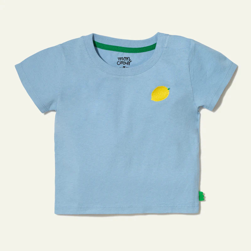 SOLID LEMON T-SHIRT-Placid Blue-Placid Blue