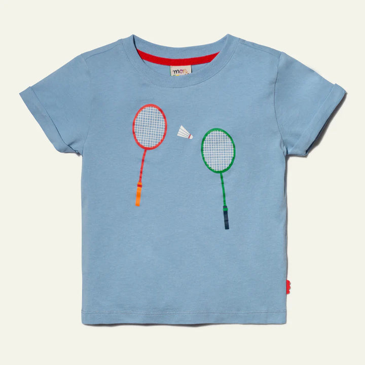 BADMINTON T-SHIRT-Placid Blue/Pattern-Placid Blue/Pattern