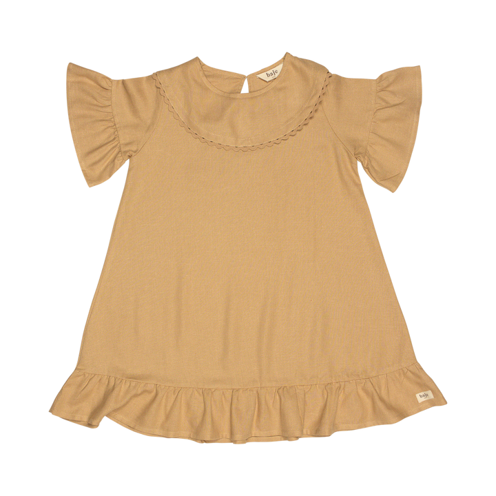 SUSAN LINEN DRESS-Peach Vintage