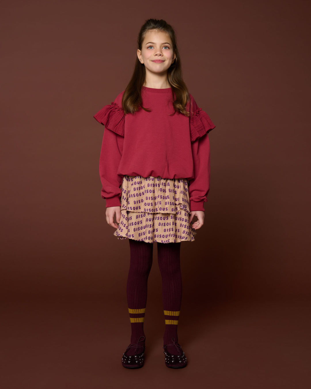 109 Sweater Ruffles - Garnet