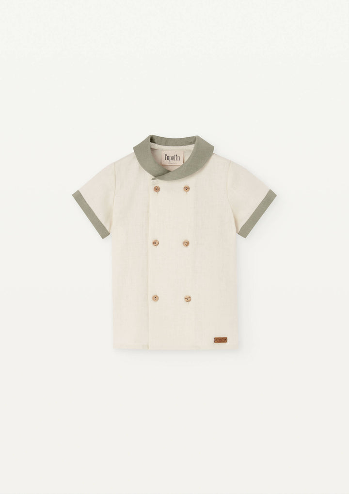 Mod 17.2 Green linen shirt with Sailor Collar