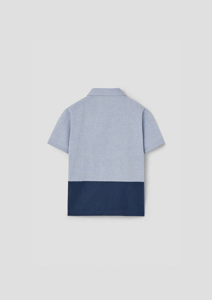 MOD.22.4 BLUE SHIRT WITH COLLAR