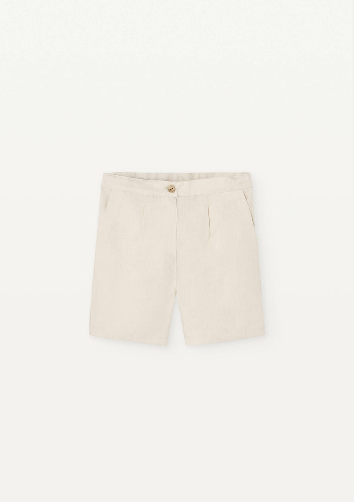 Mod 28.1 Off-white linen chino-style Bermuda shorts