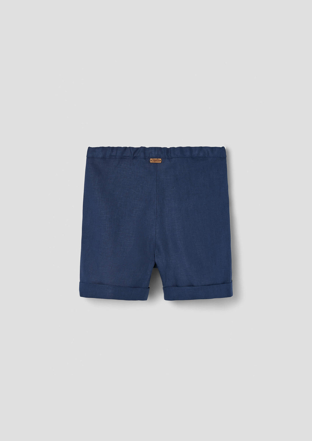 MOD.31.4 NAVY BLUE LINEN BERMUDA SHORTS