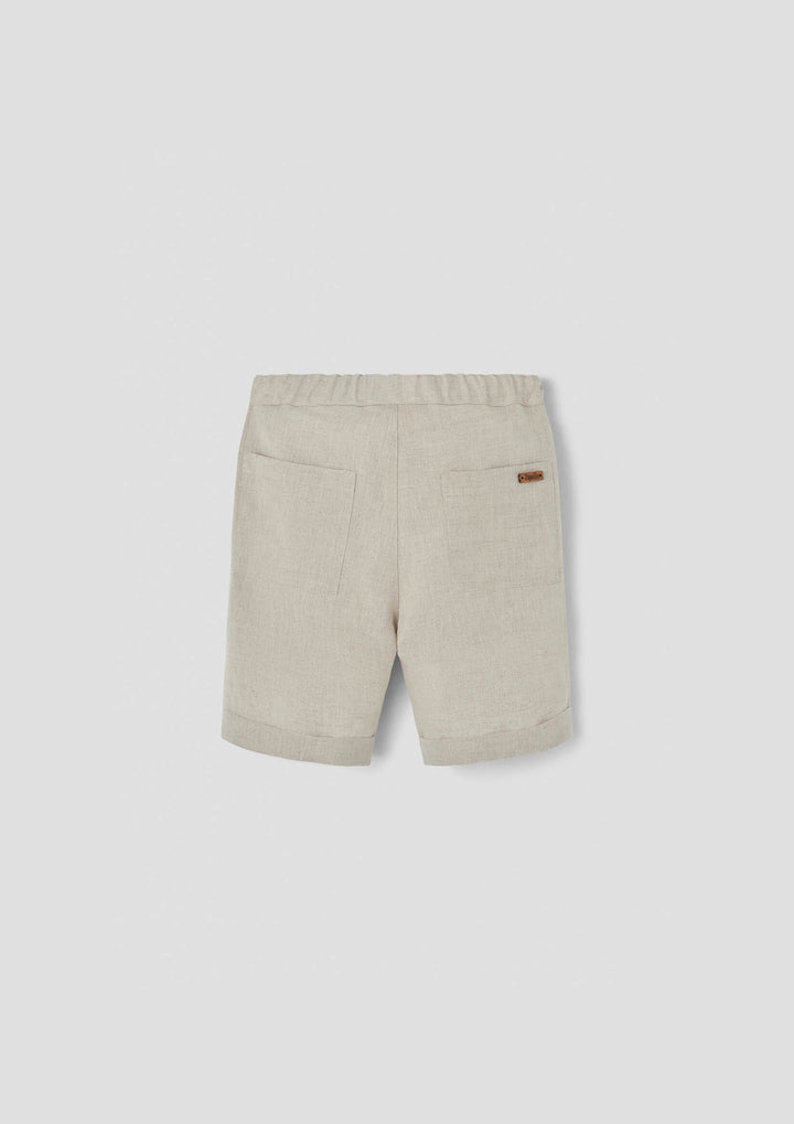MOD.32.1 SAND LINEN BERMUDA SHORTS