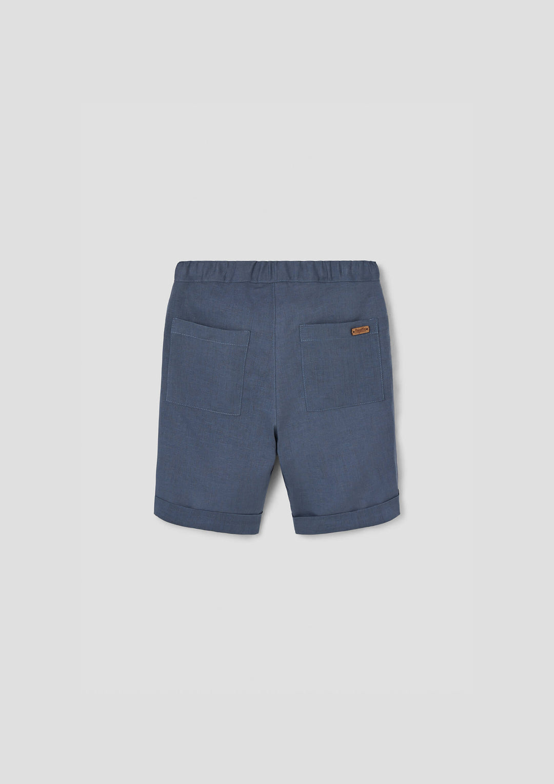 MOD.32.2 SLATE BLUE LINEN BERMUDA SHORTS