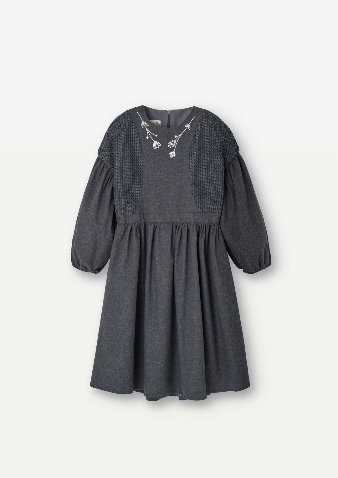 Mod.40.3 Anthracite grey dress with side panels