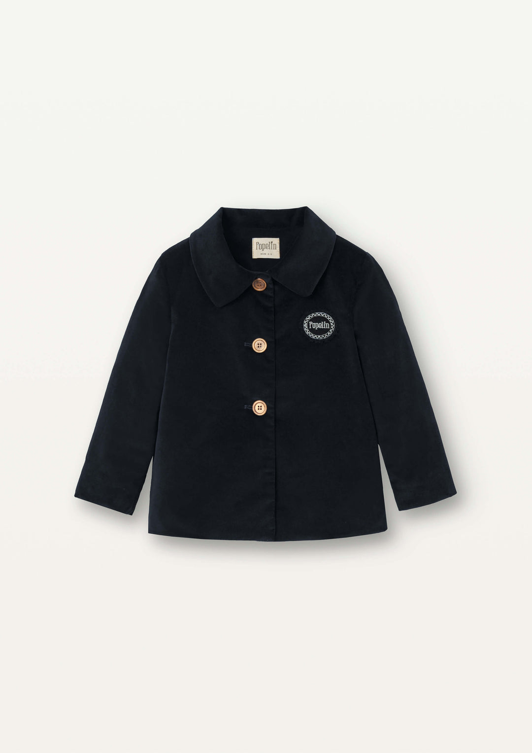 Mod.52.4 Black velvet coat with lapel