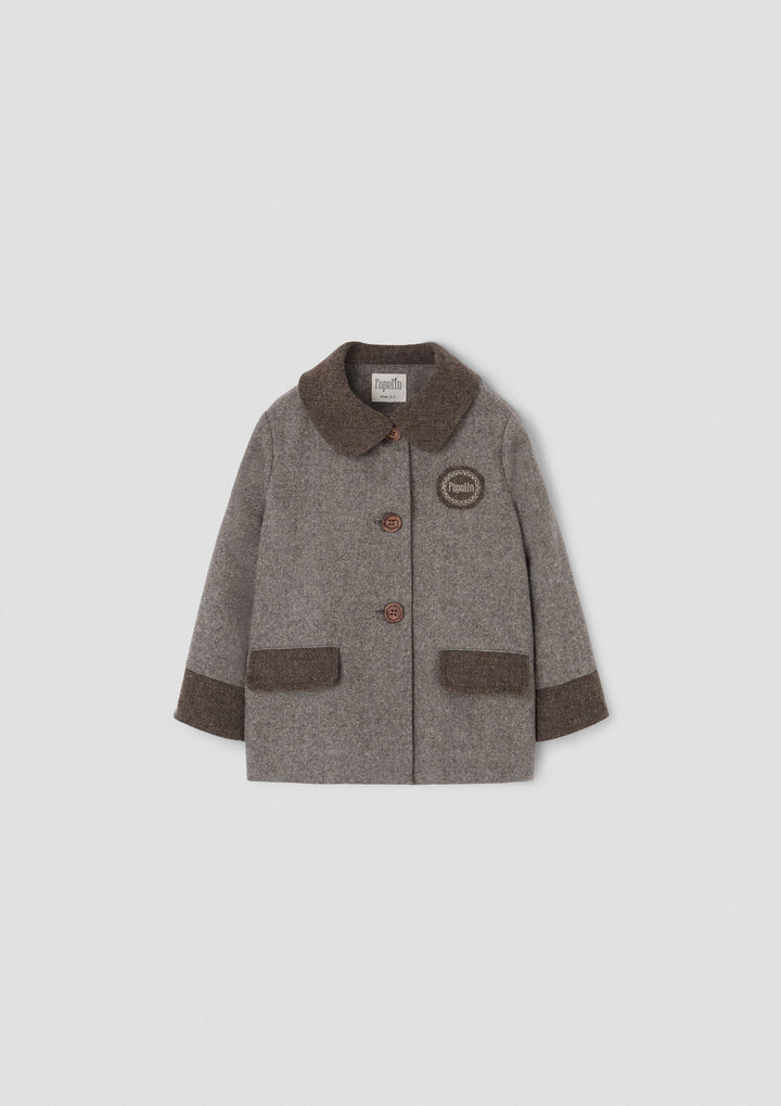MOD.62.4 BROWN FLECK CONTRASTING COAT