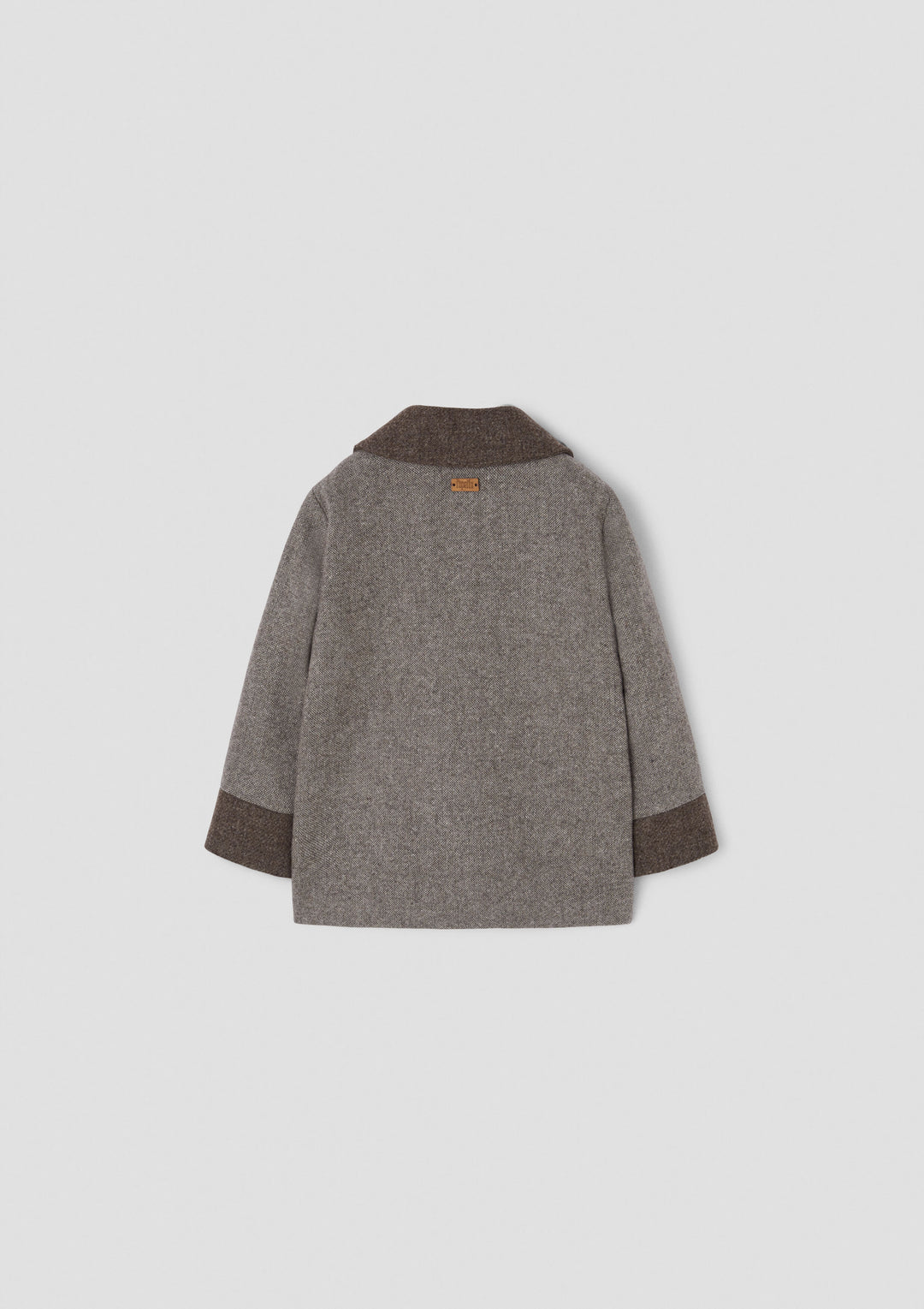 MOD.62.4 BROWN FLECK CONTRASTING COAT