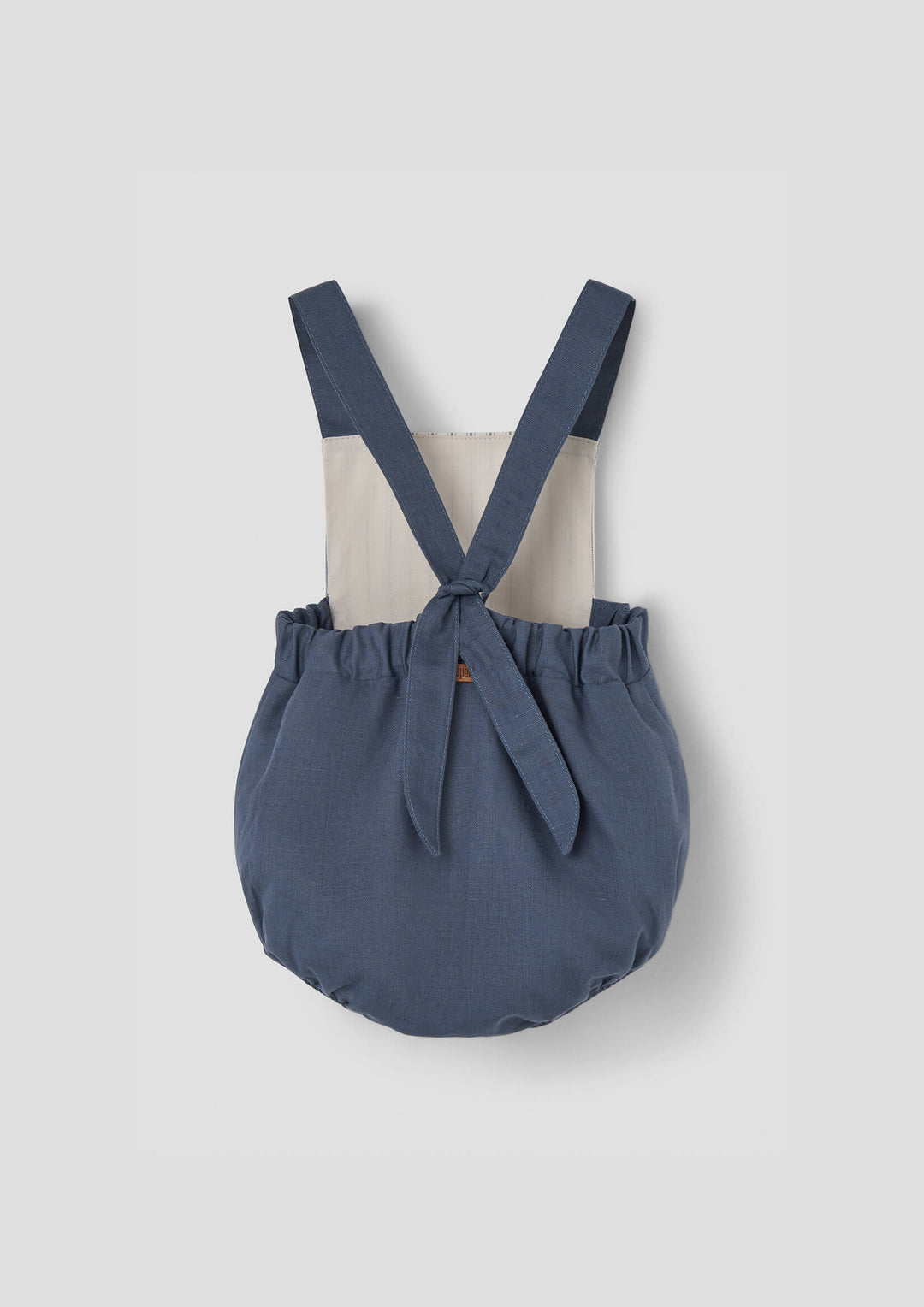 MOD.7.3 SLATE BLUE LINEN DUNGAREES WITH STRAPS