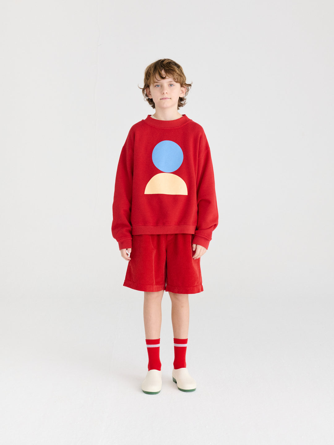 T226ET004 Circles Sweatshirt - RED