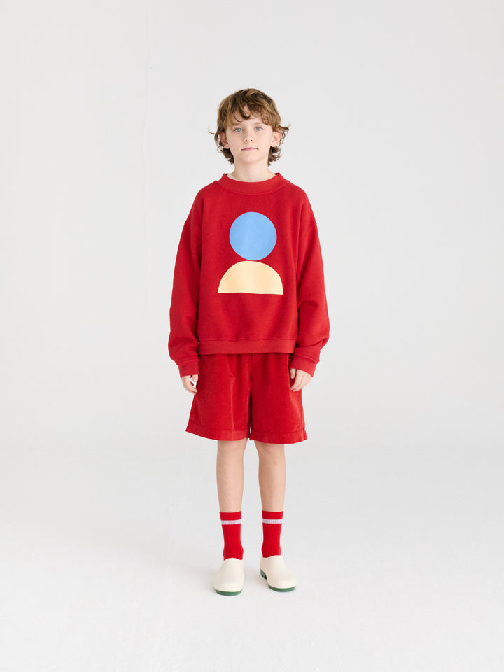 T226ET004 Circles Sweatshirt - RED