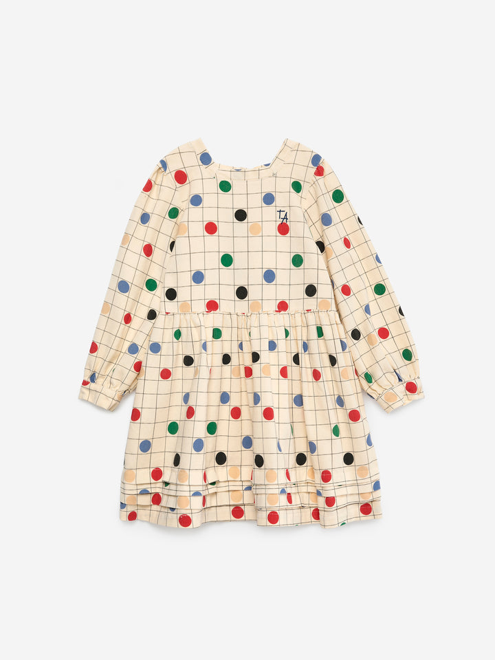 T226ET007 Circles Dress - BEIGE