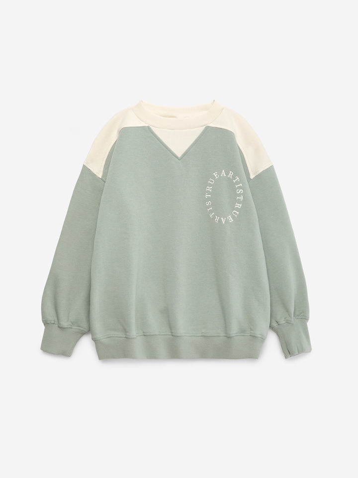 T226MA020 Sweatshirt N14 Blue Surf - JADE GREEN