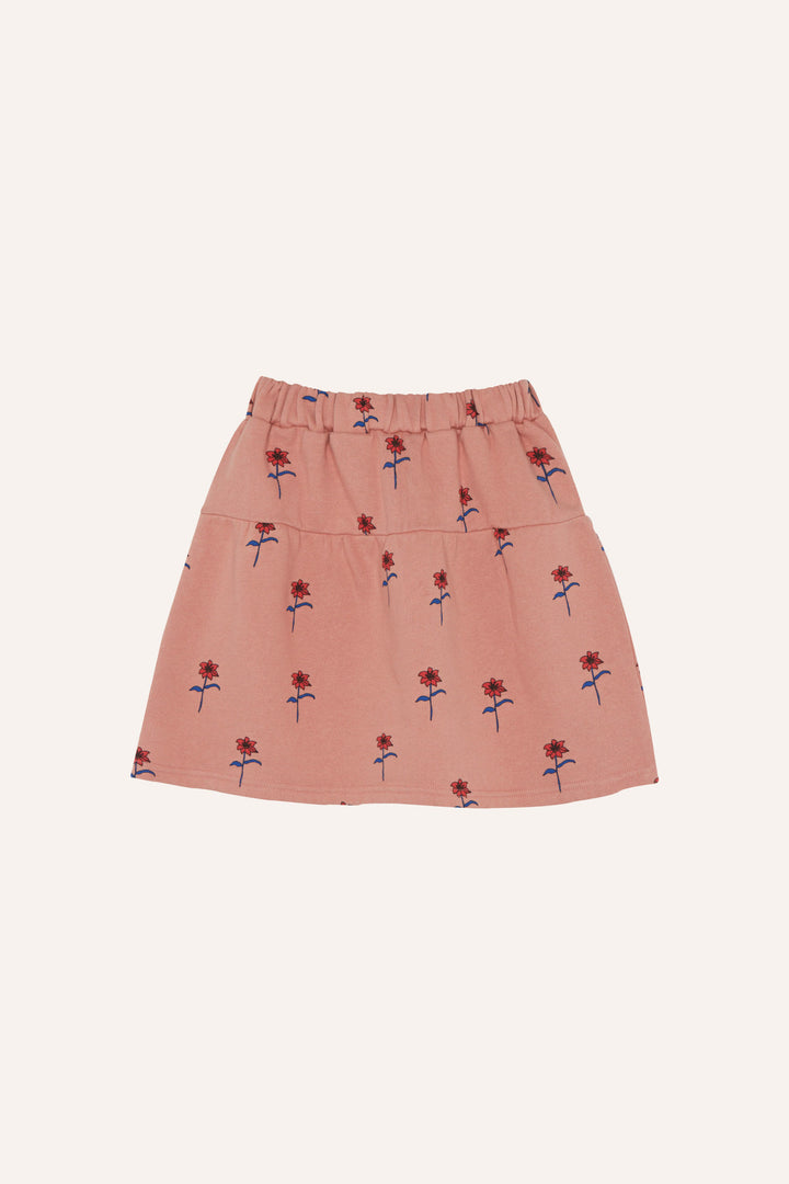 MID FLOWERS PINK SKIRT-Pink