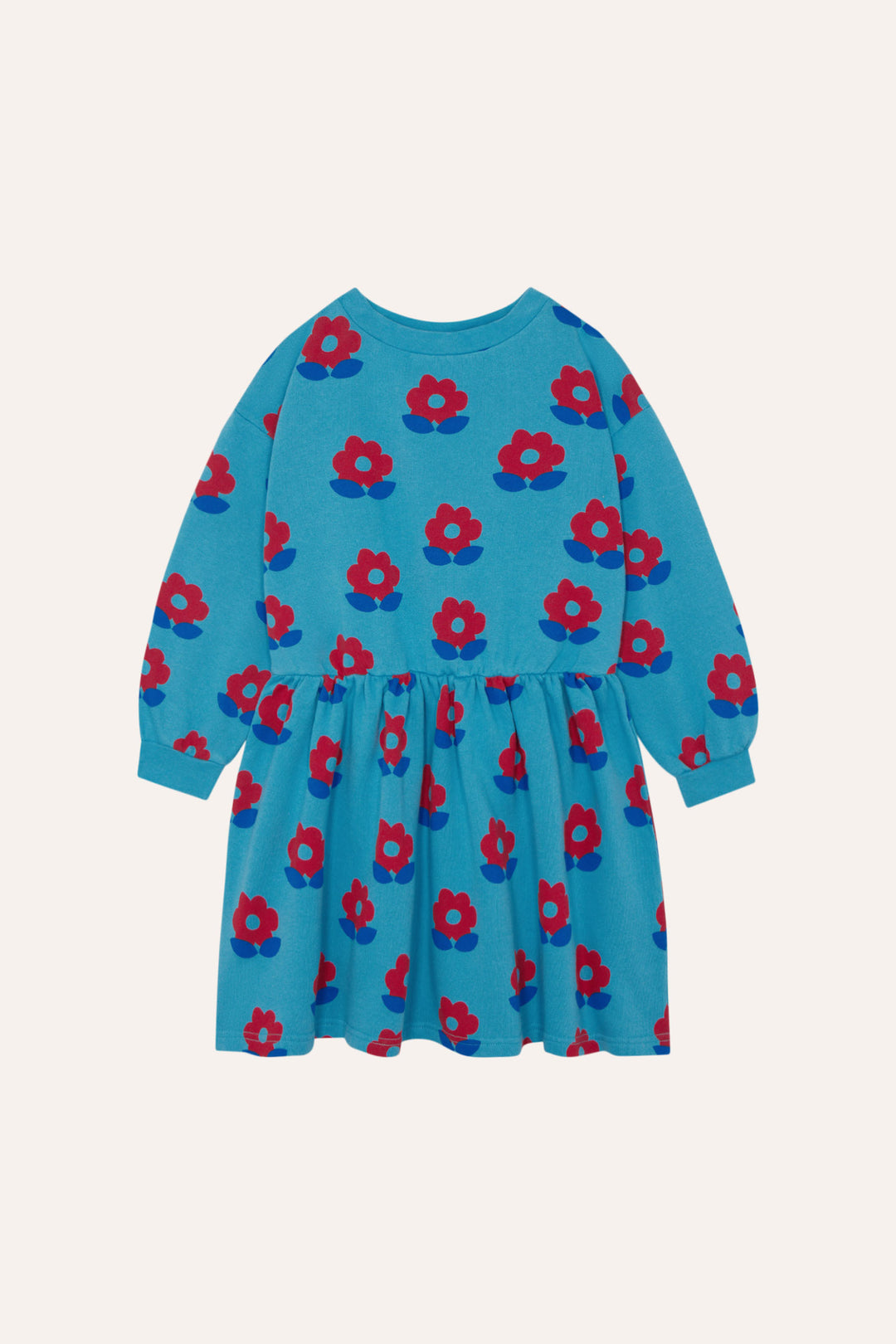 BIG FLOWERS DRESS-Blue