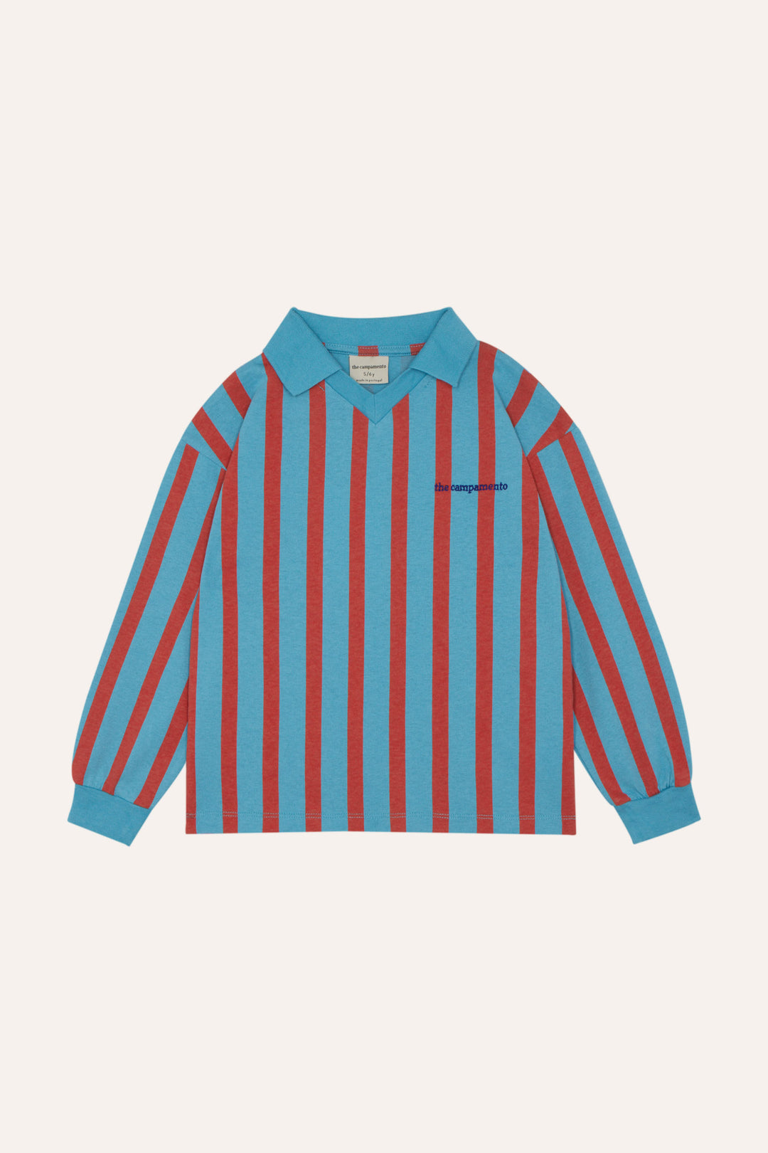 BLUE AND RED STRIPES POLO-Blue