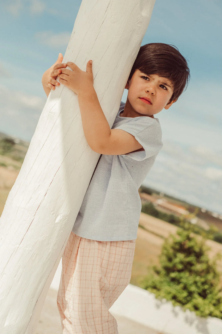 LPSS26018 NATALIA SHIRT - BLUE STRIPES