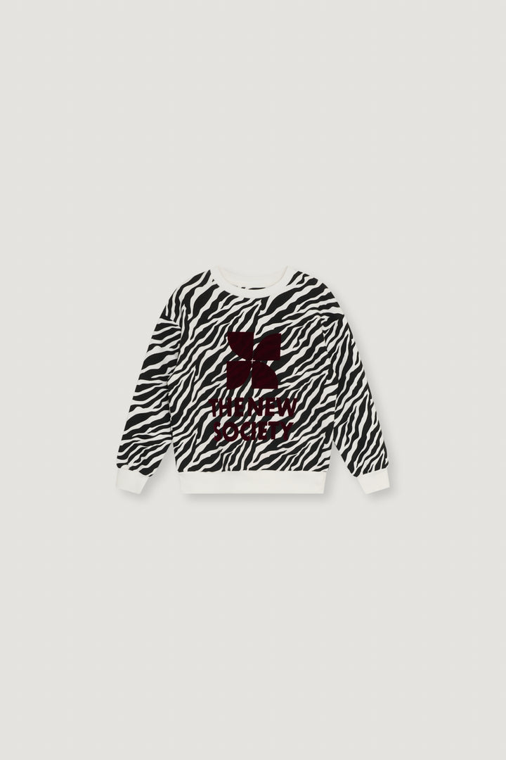 W26SSWEZ126 TNS Logo Special Sweatshirt Zebra Print