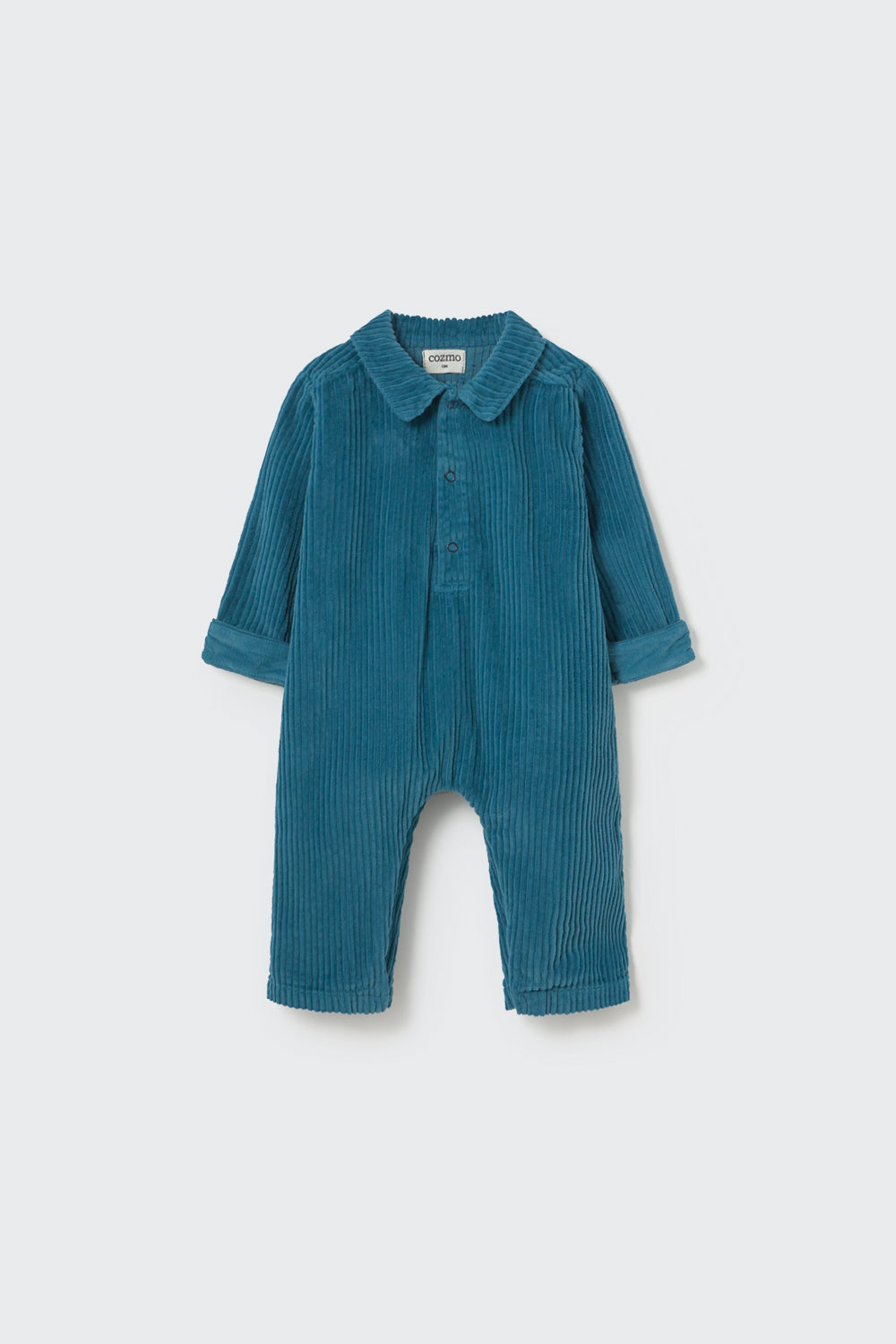 TRENTO247w5-Wide corduroy baby jumpsuit-blue midnight