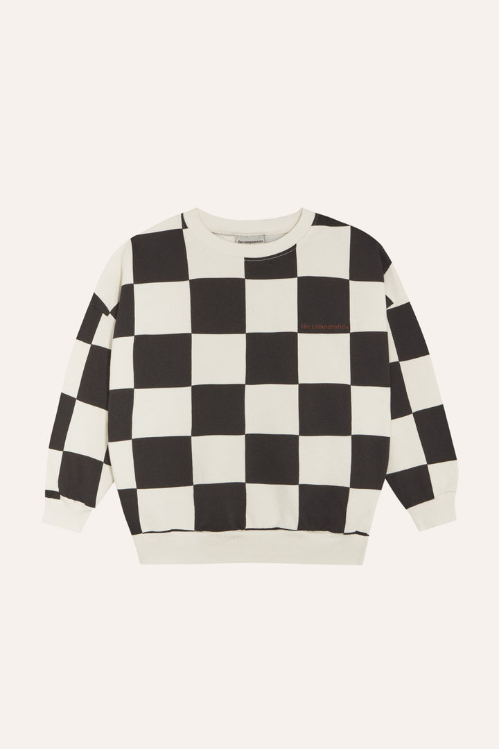 55 Checked Sweatshirt - ECRU
