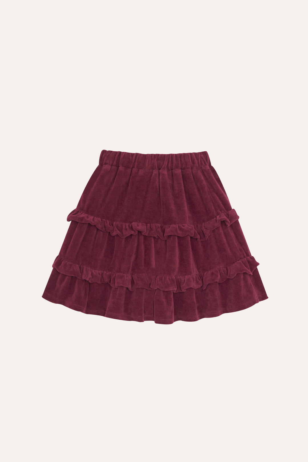 99 Burgundy Velour Skirt - BURGUNDY