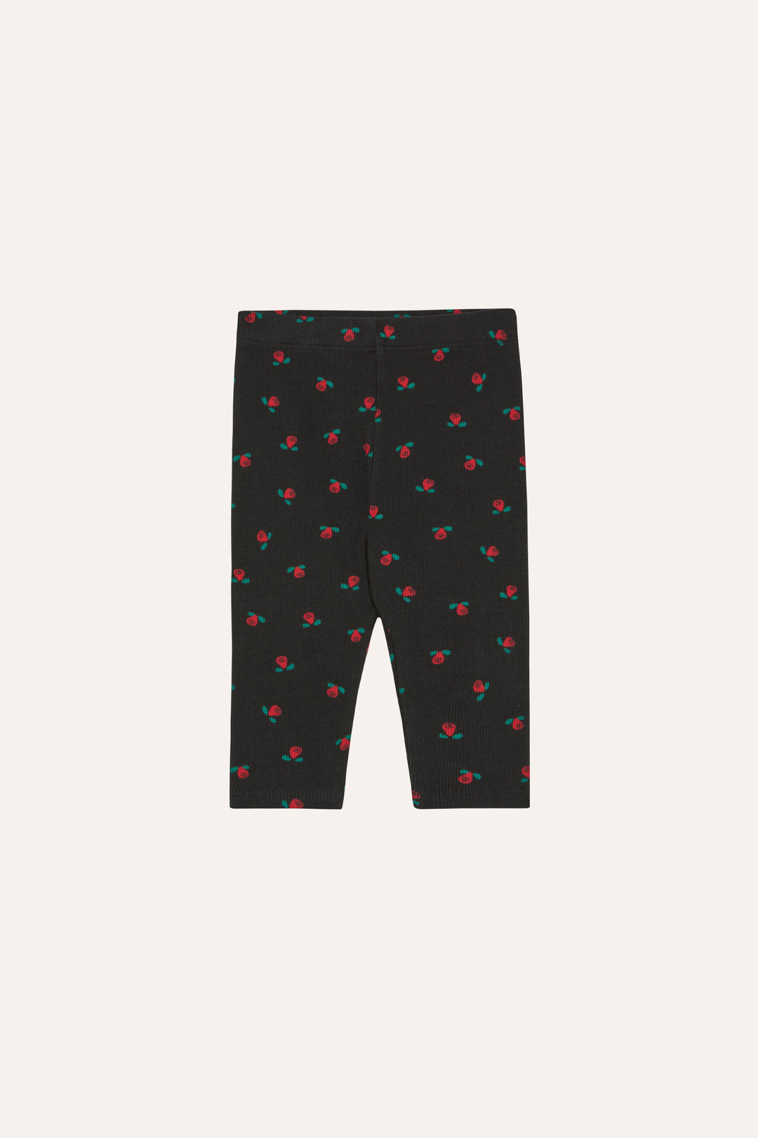 BABY-30 Flowers black Baby Leggings - black