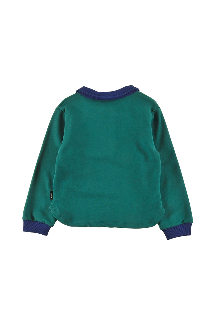 UJ05 COSY SWEATER - GREEN/NAVY