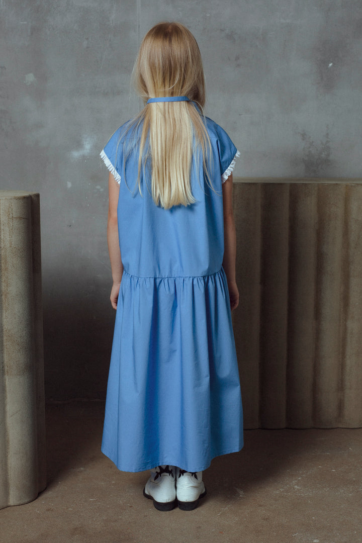 DOT DRESS-OCEAN BLUE