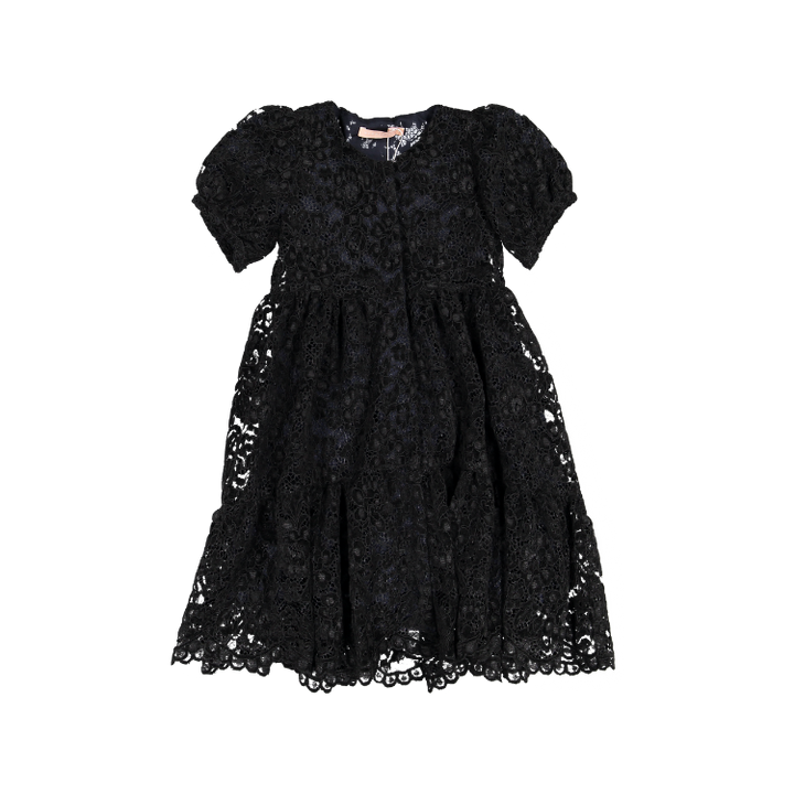 AW24-10/06-Ieva dress-Black velvet lace midi