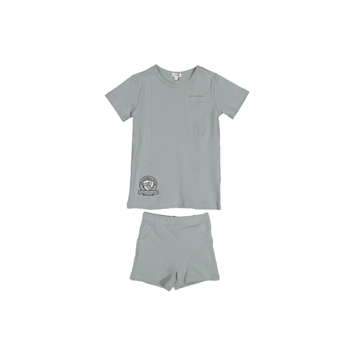 BTSS26011SS-Volleyball Club Shorts Set-Cloud Blue