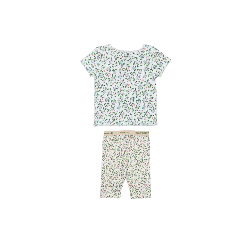 NICOLETTE BABY TEE/BLOOMER SET-Jasmine Flowers Print