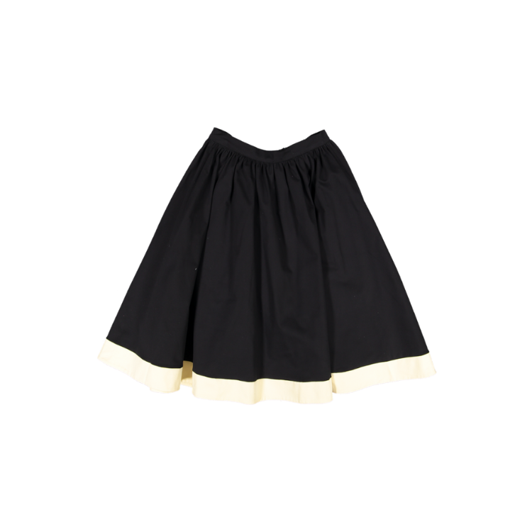 REORDER FINAL SALE IN FULL SWING SKIRT LL-BLACK/CREAM