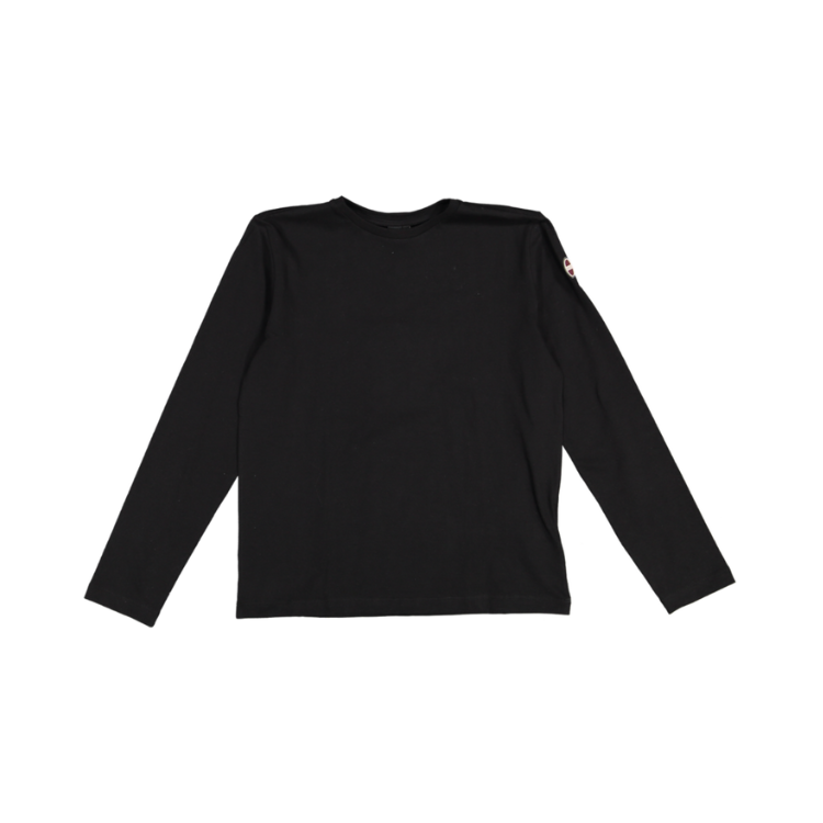 3587-CREW NECK LONG SLEEVES T-SHIRT-Black