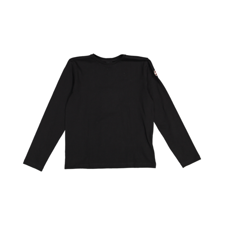 3587-CREW NECK LONG SLEEVES T-SHIRT-Black