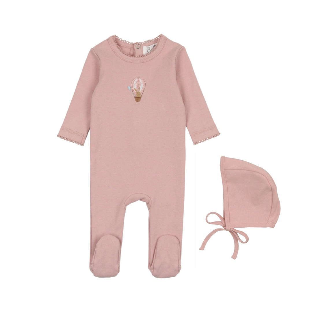 SL894-Hot Air Balloon Layette-Pink / 2 Piece Set