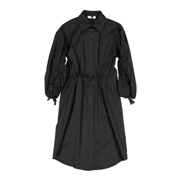 JGDR083-GIRLS POPLIN  DRESS-BLACK